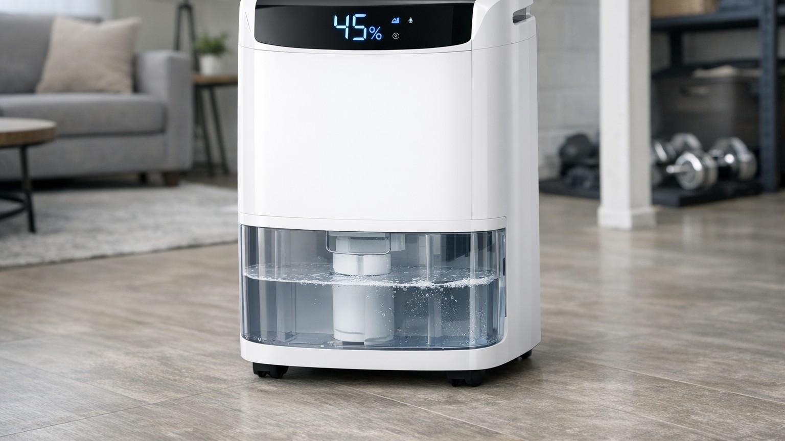 Dehumidifier in a damp room