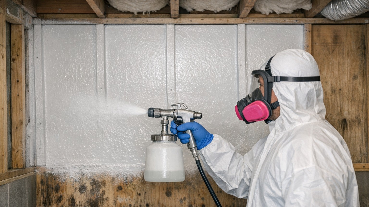 Protective coating applied to a cleaned surface during mold remediation
