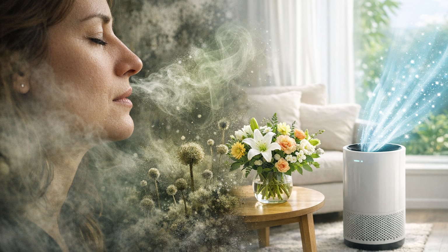 Musty odor in a room