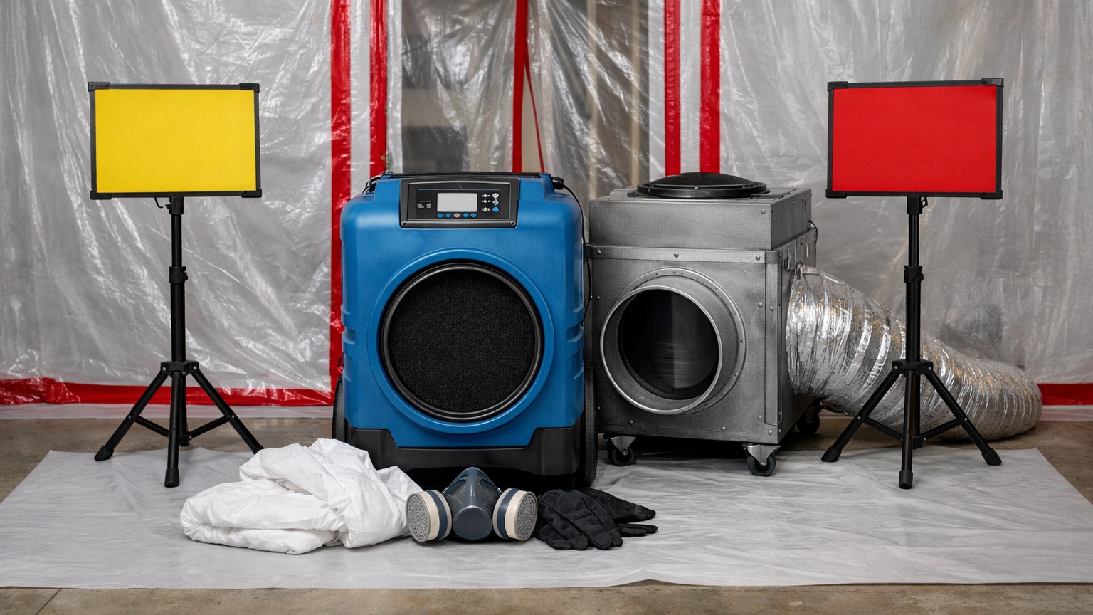 Professional mold remediation equipment and containment